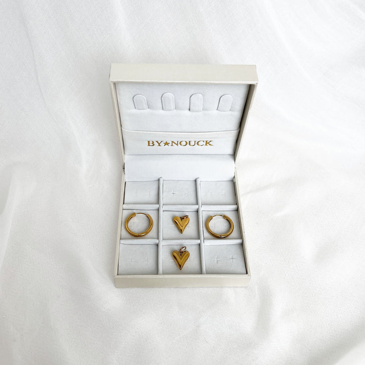 Earring set big hearts