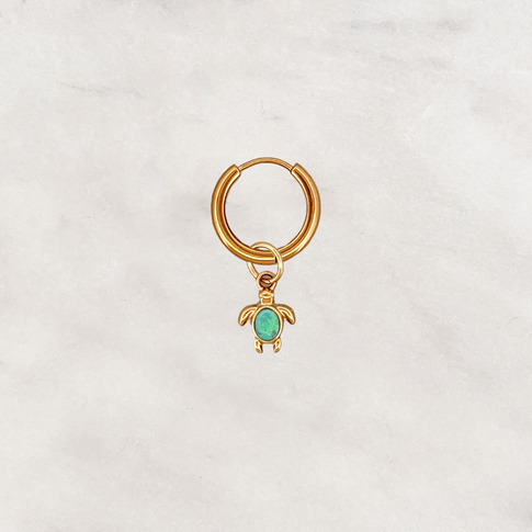 Earring Green Turtle