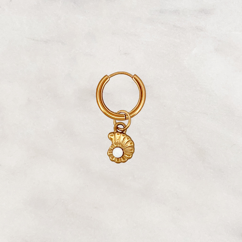 Earring Opal Moon Shell