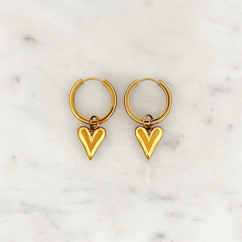 Earring set big hearts