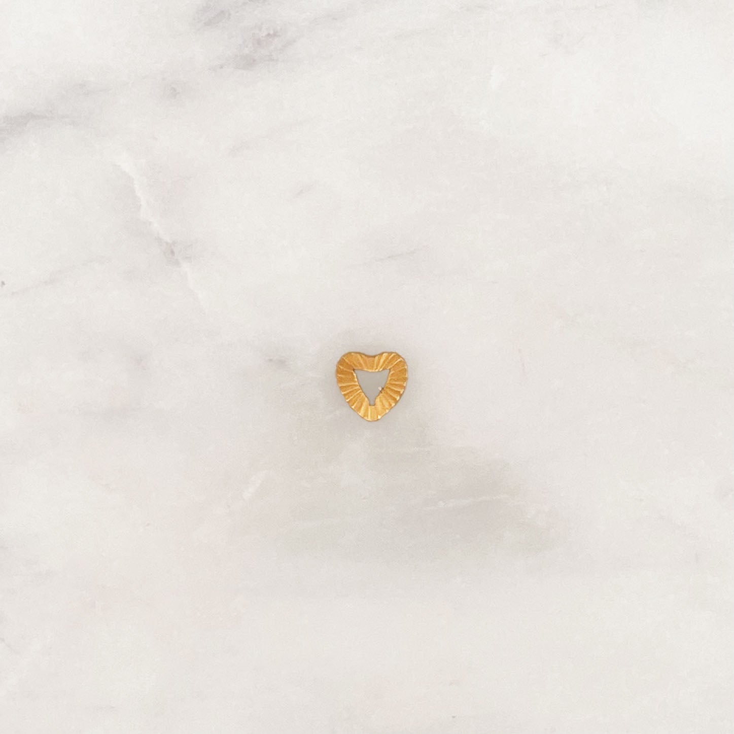 Earstud Textured Heart