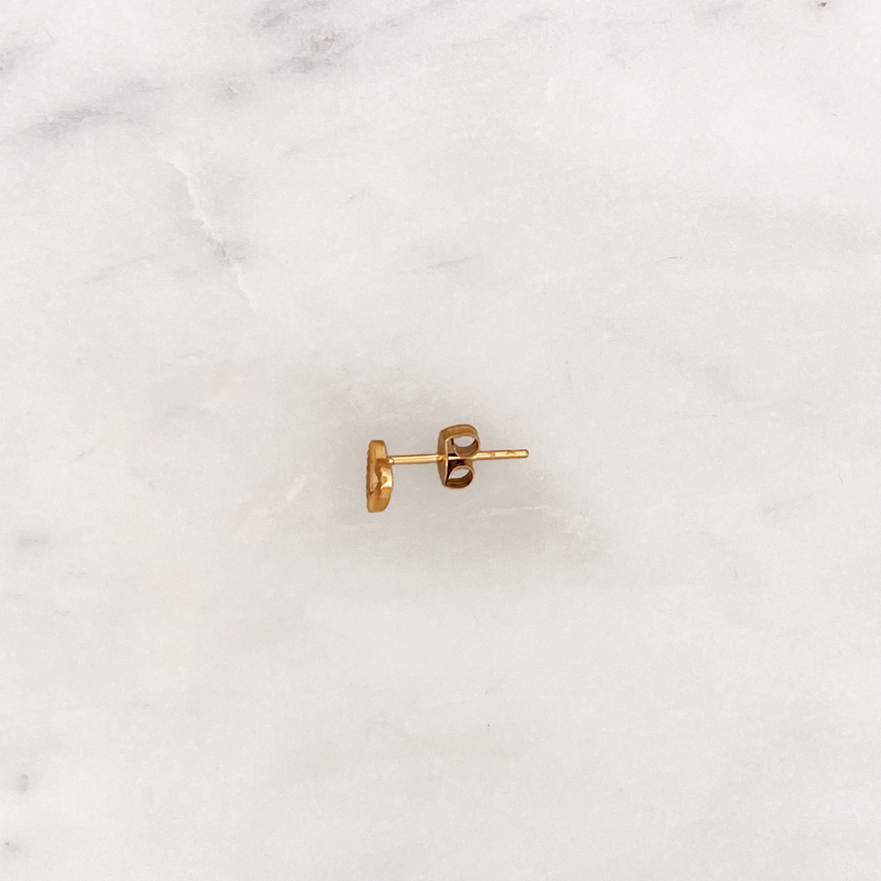 Earstud Textured Heart