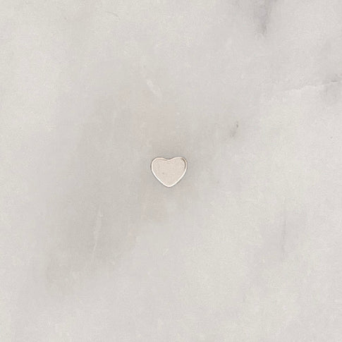 Sample Earstud Heart Silverplated