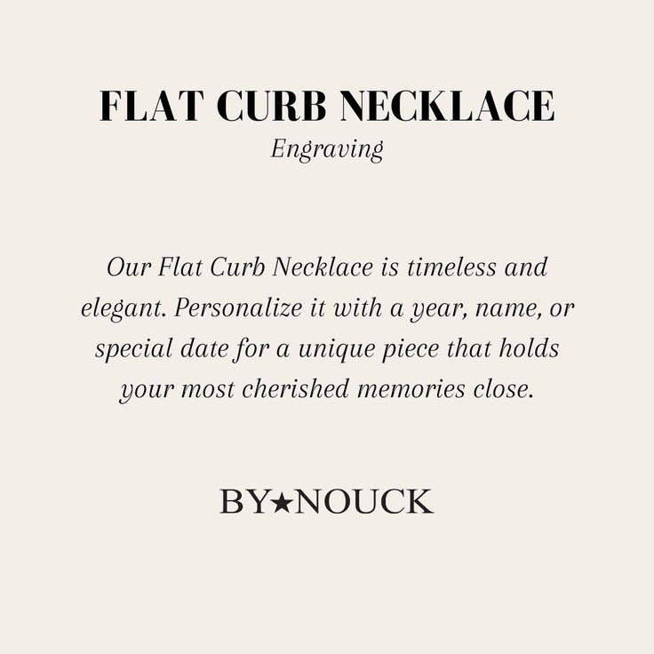 Flat Curb Choker Engrave