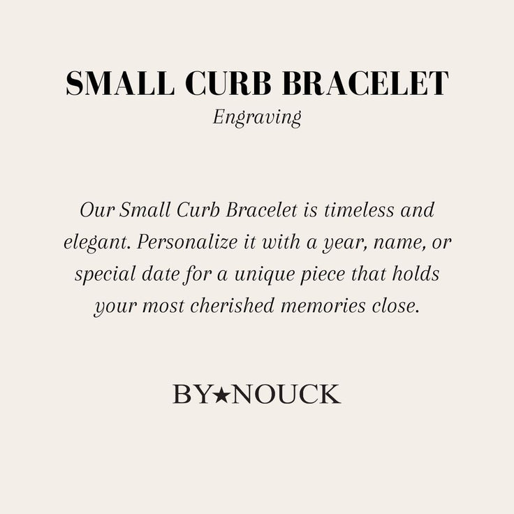 Small Curb Bracelet Engrave