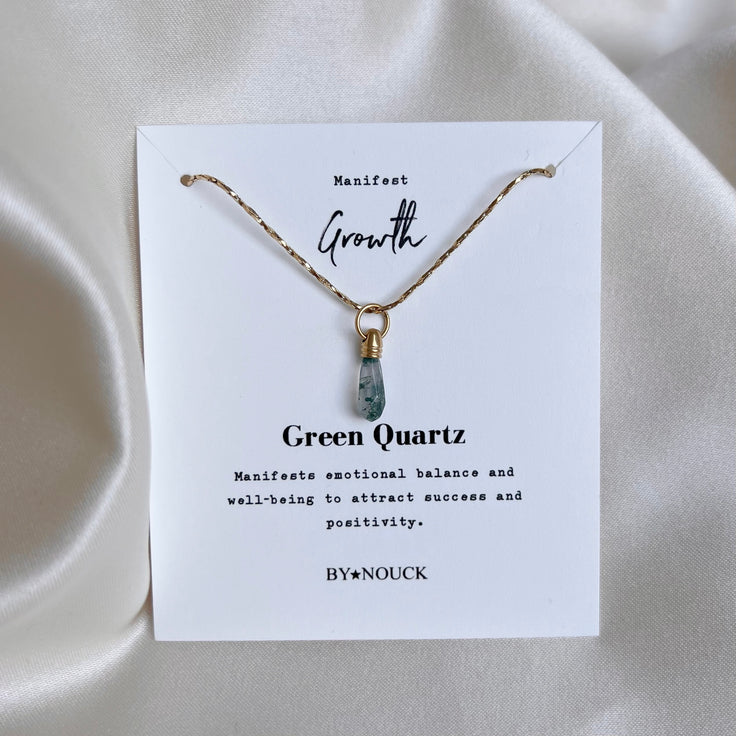 Necklace Manifest Stone Green Quartz