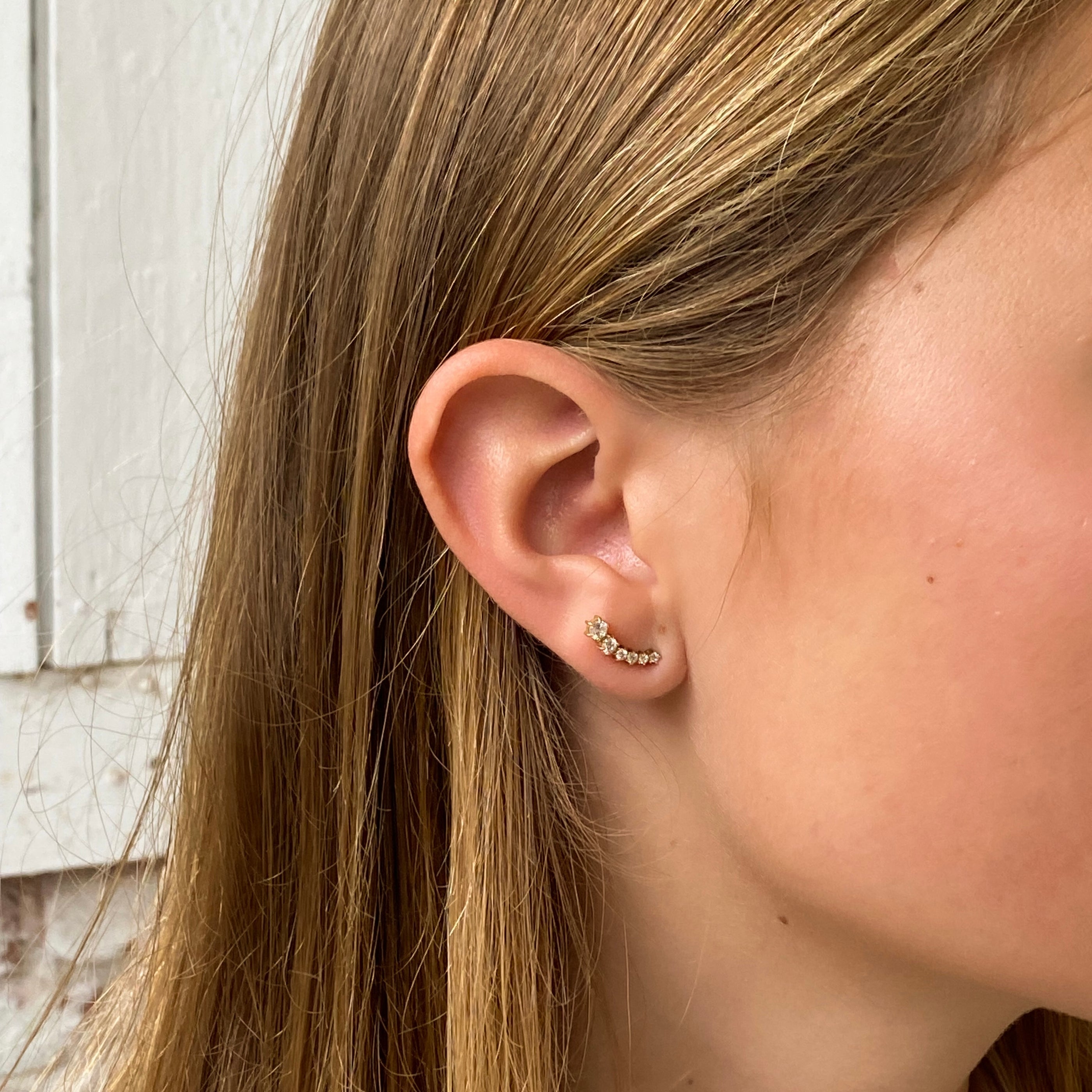 Earstud Strass Stars Right