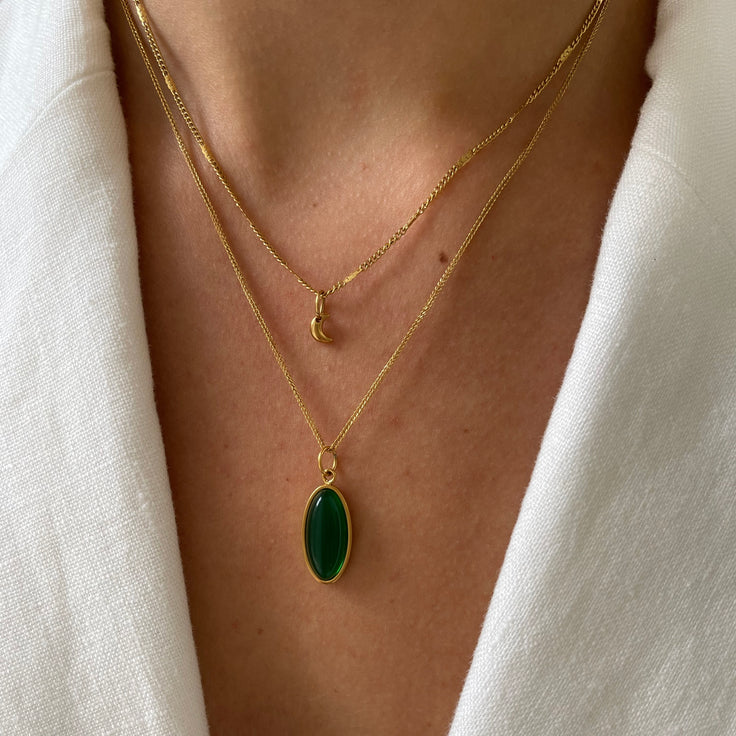 DYO Oval Stone Green Agate