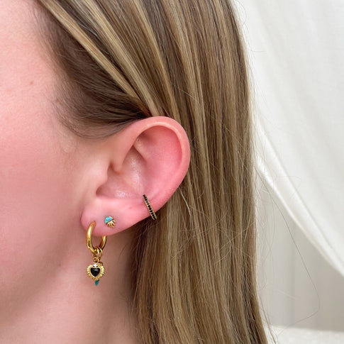 Earstud Dark Blue Jellyfish
