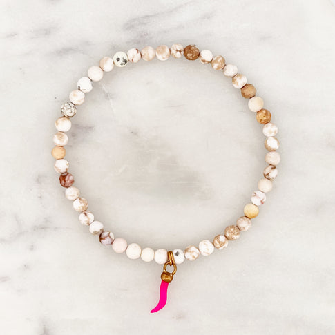 Magnesite Bracelet Pink Chili