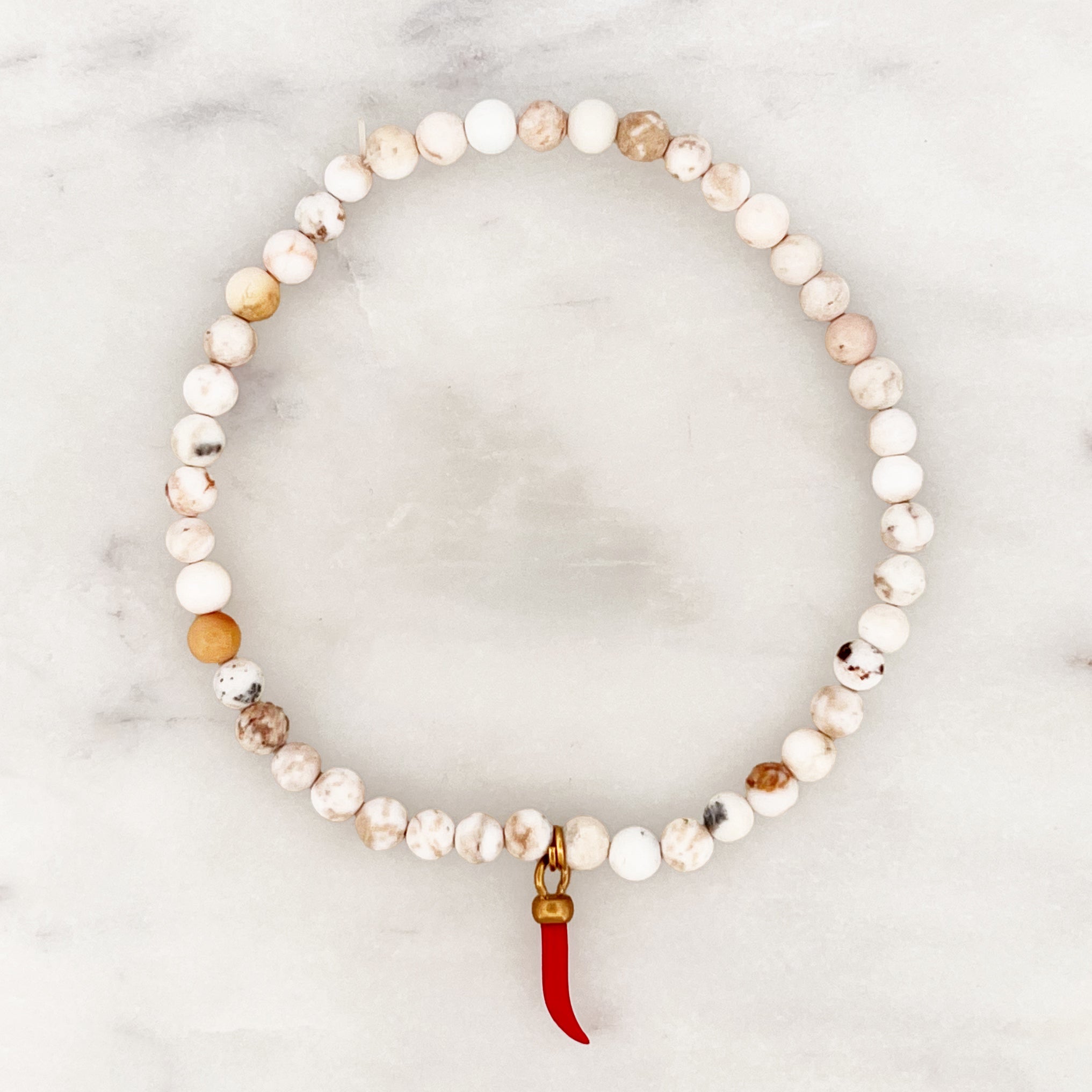 Magnesite Bracelet Red Chili
