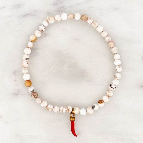 Magnesite Bracelet Red Chili