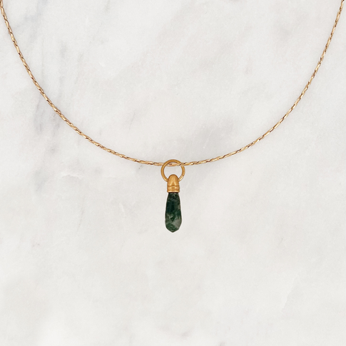 Necklace Manifest Stone Green Quartz