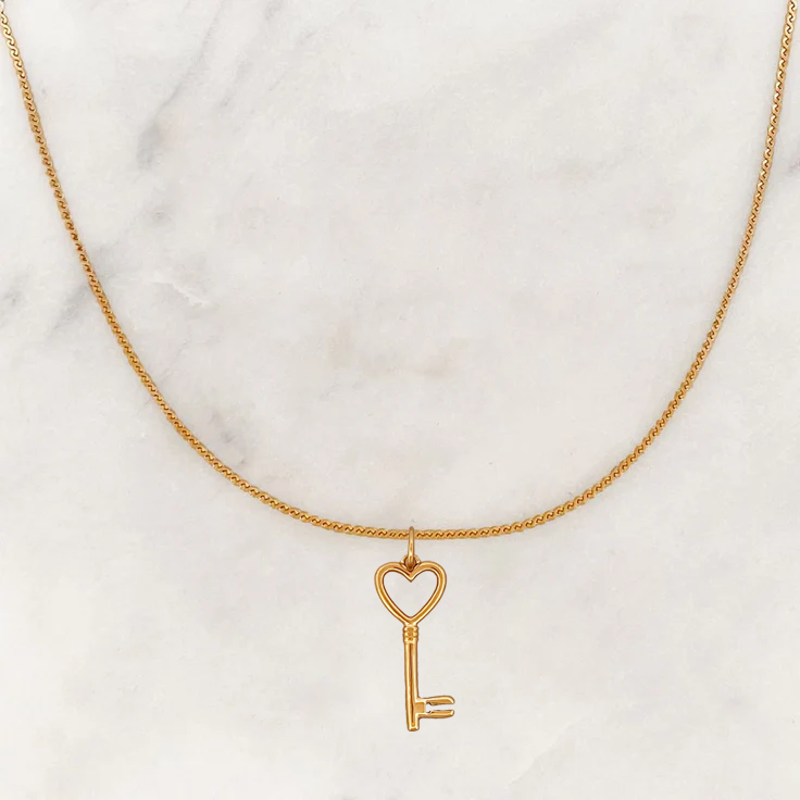 Necklace Heart Key