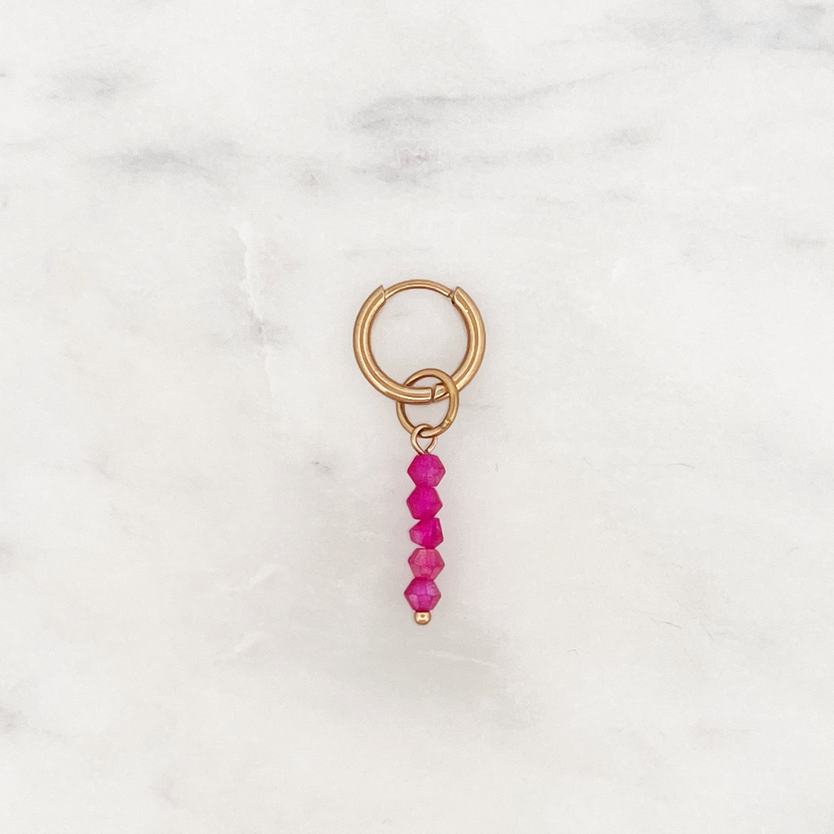 Tiny huggie Rosa Limonaden perlen