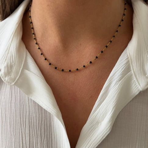 Base Black Dots Necklace - ByNouck Jewelry