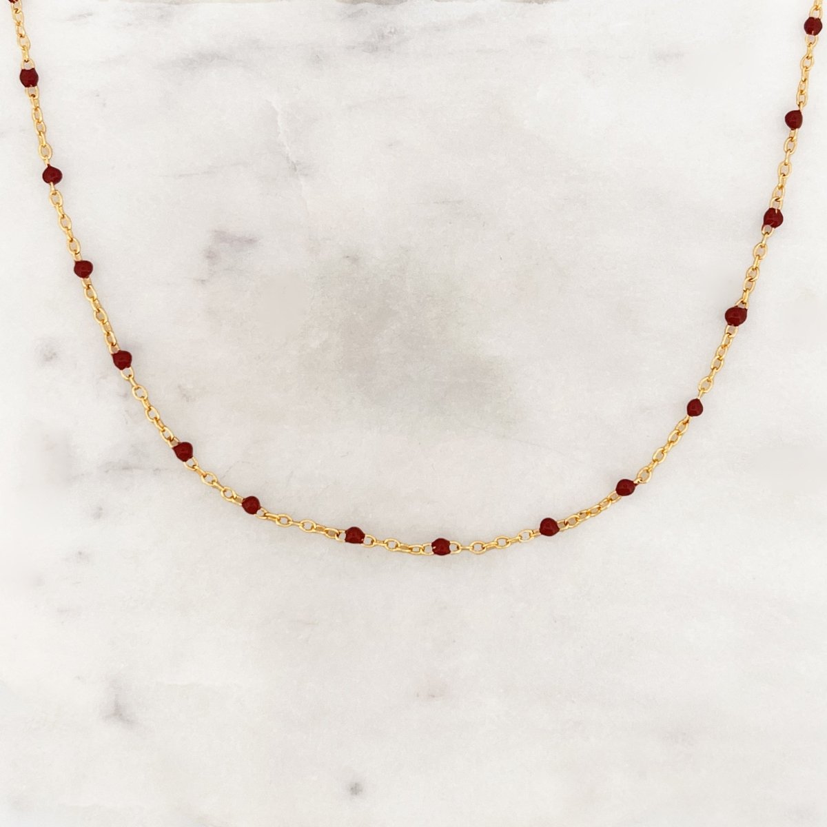 Base Brown Dots Necklace - ByNouck Jewelry