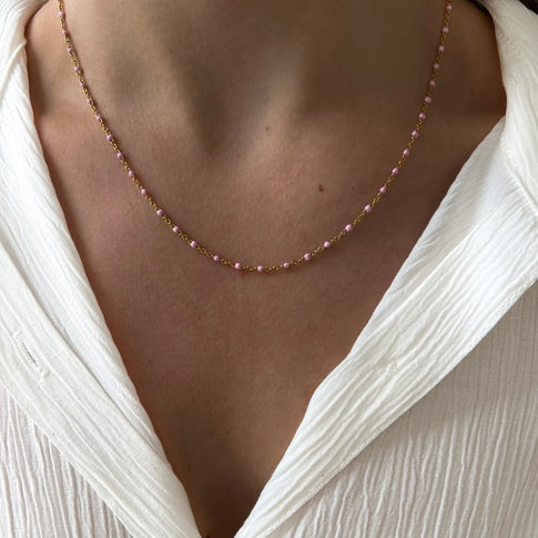 Base Cherry Blossom Dots Necklace - ByNouck Jewelry