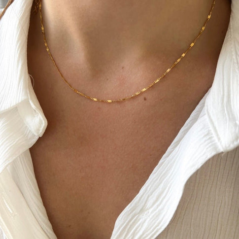 Base Fine Twisted Necklace - ByNouck Jewelry