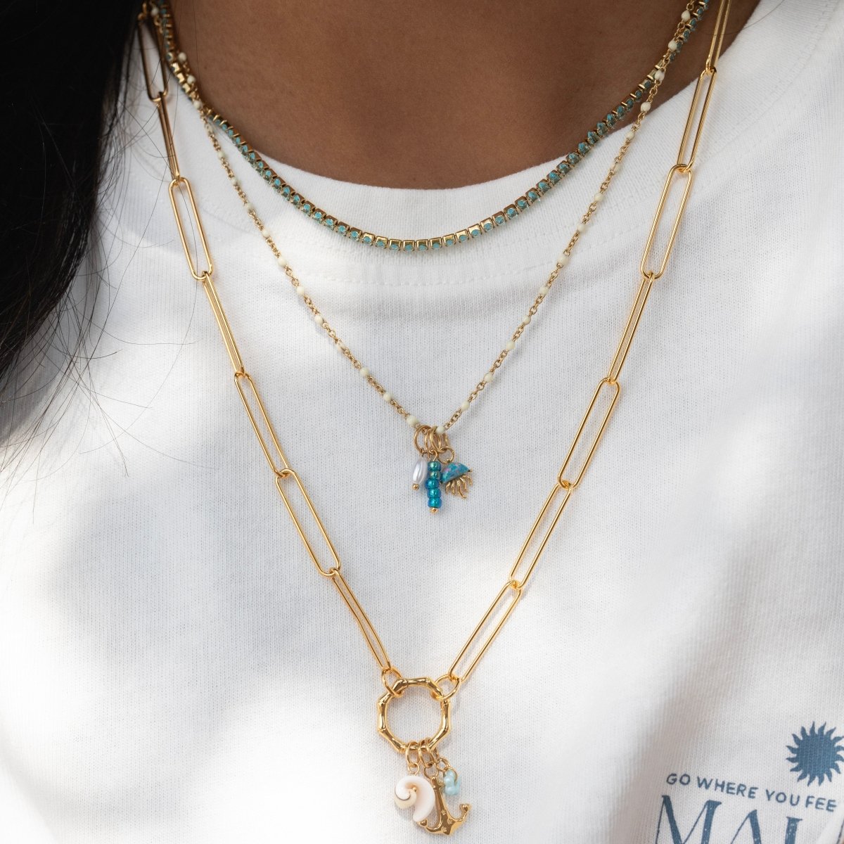 Base Ivory Dots Necklace - ByNouck Jewelry