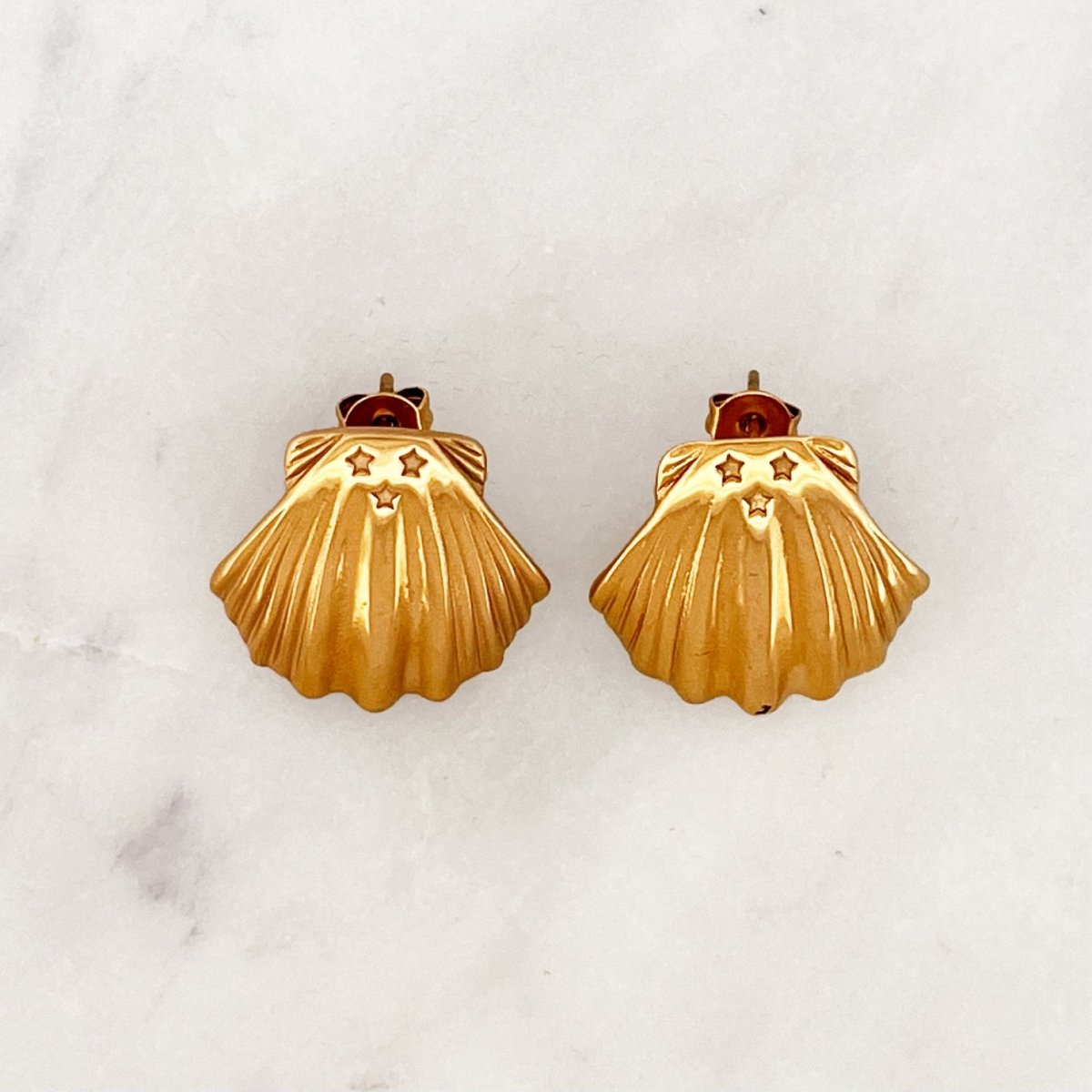 Big Scallop Studs Set - ByNouck Jewelry