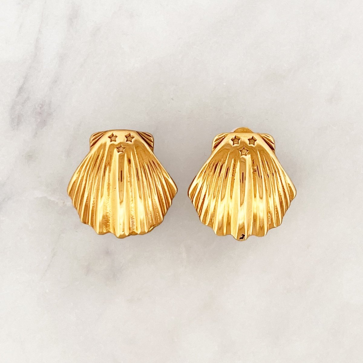 Big Scallop Studs Set - ByNouck Jewelry