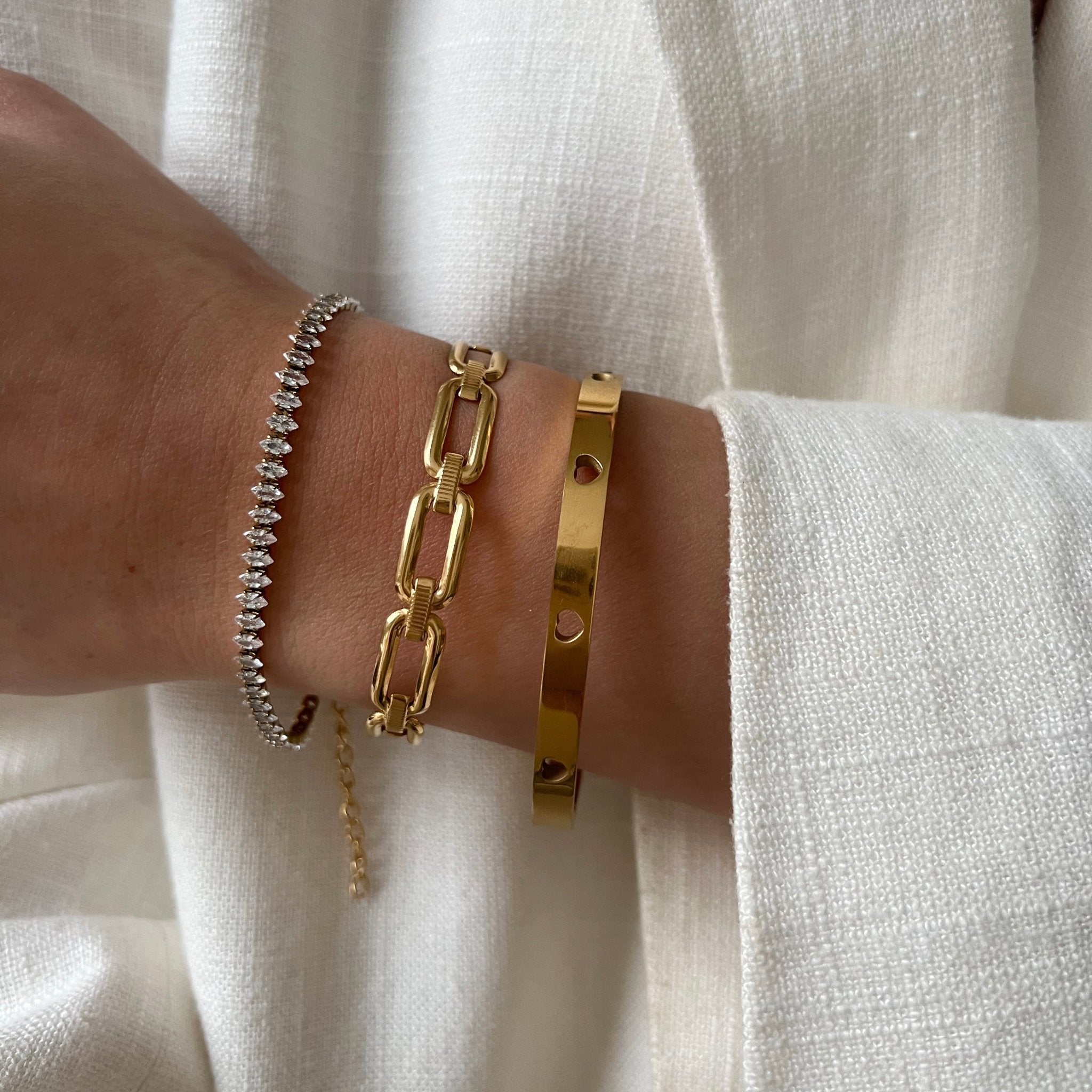 Bracelet Clear Rhinestones - ByNouck Jewelry