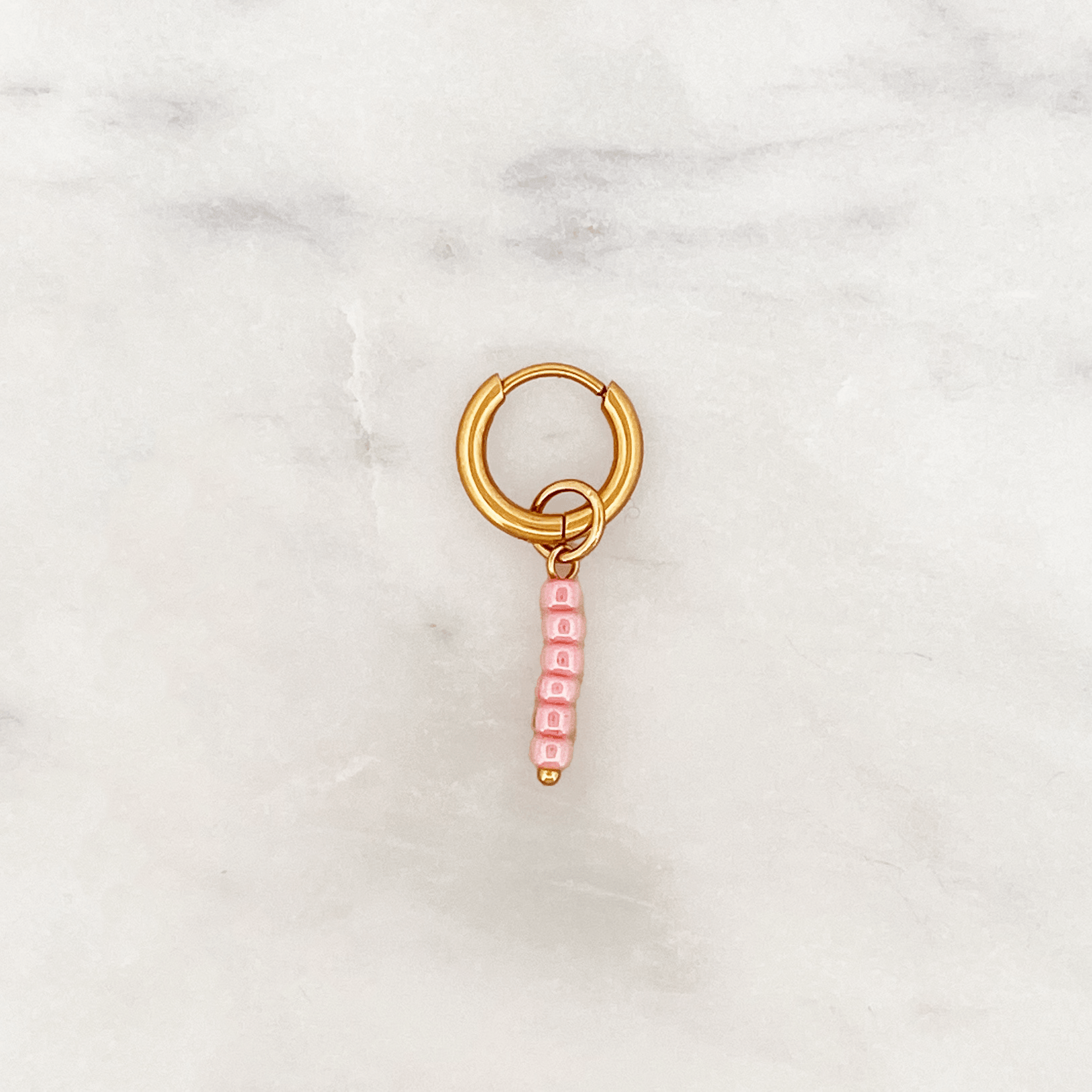 Classic Huggie Apricot Crush Beads - ByNouck Jewelry