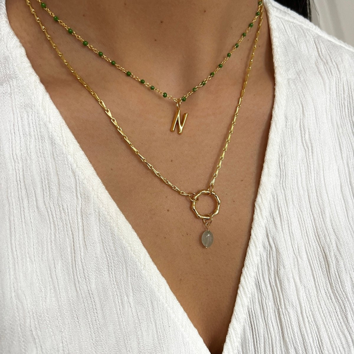 DYO Bamboo Initial - ByNouck Jewelry