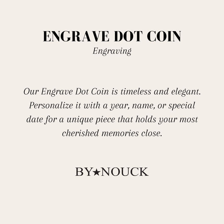 DYO Engrave Dot Coin - ByNouck Jewelry