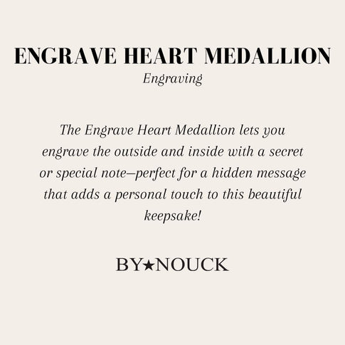 DYO Engrave Heart Medallion - ByNouck Jewelry