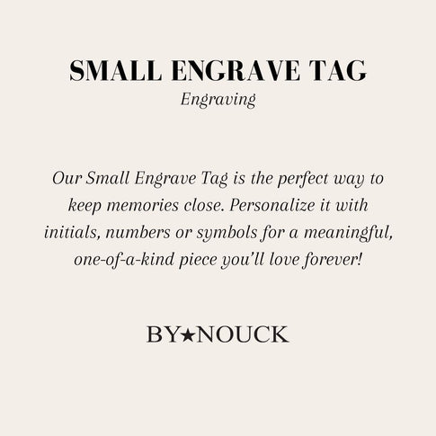 DYO Small Engrave Tag - ByNouck Jewelry