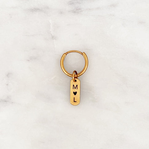 Earring Engrave Tag Small - ByNouck Jewelry