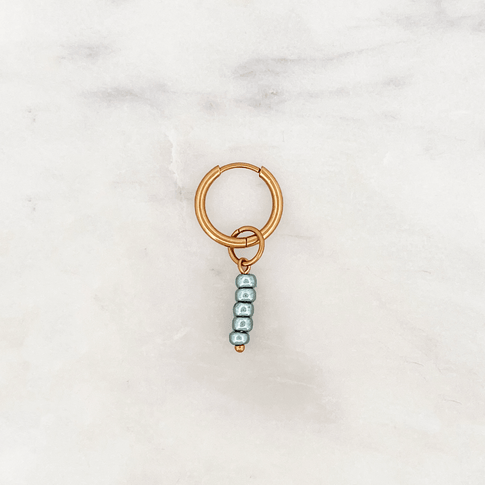 Fine Huggie Glossy Sea Beads - ByNouck Jewelry