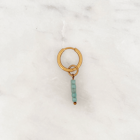 Fine Huggie Little Blue Cubes - ByNouck Jewelry