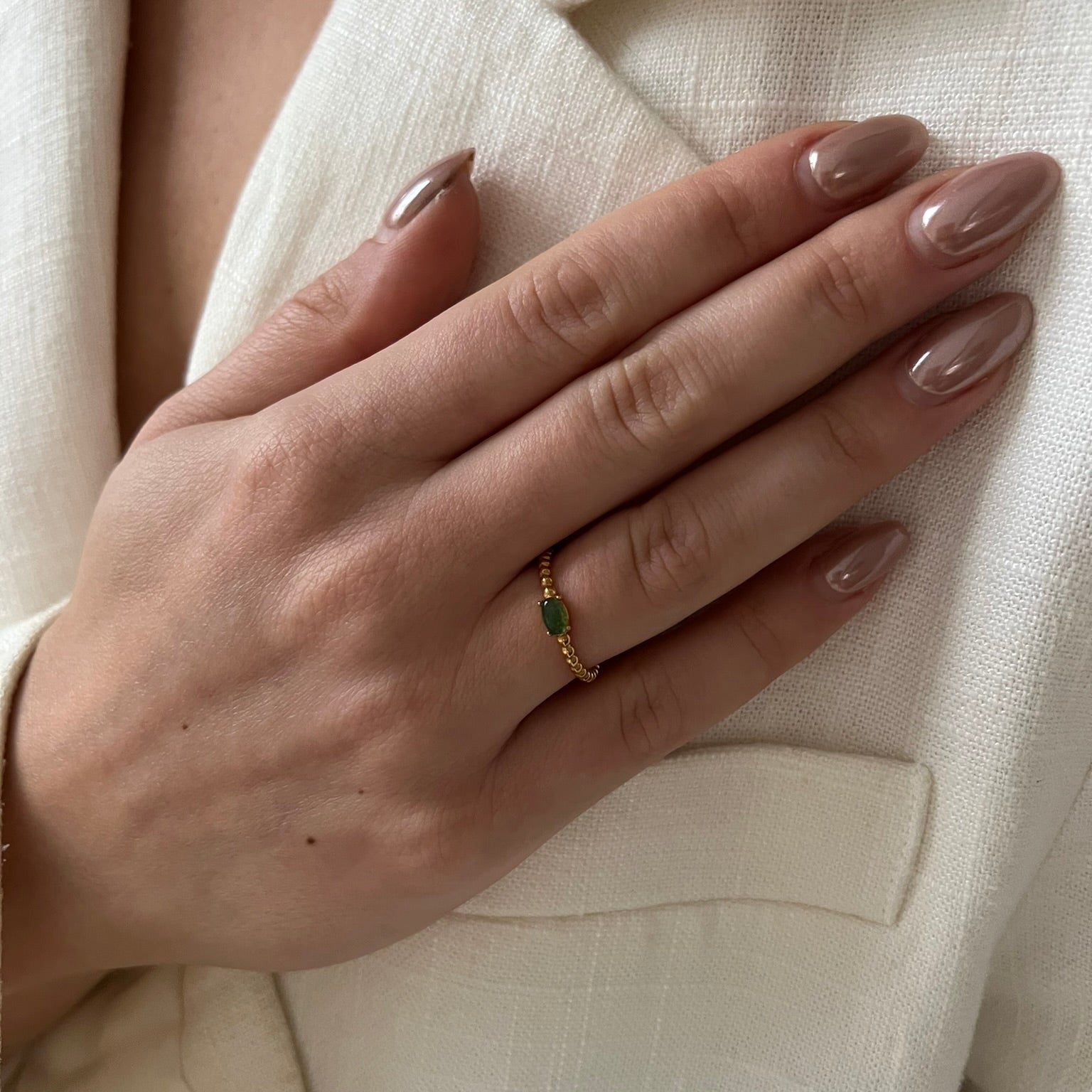 Green Quartz Ring - ByNouck Jewelry