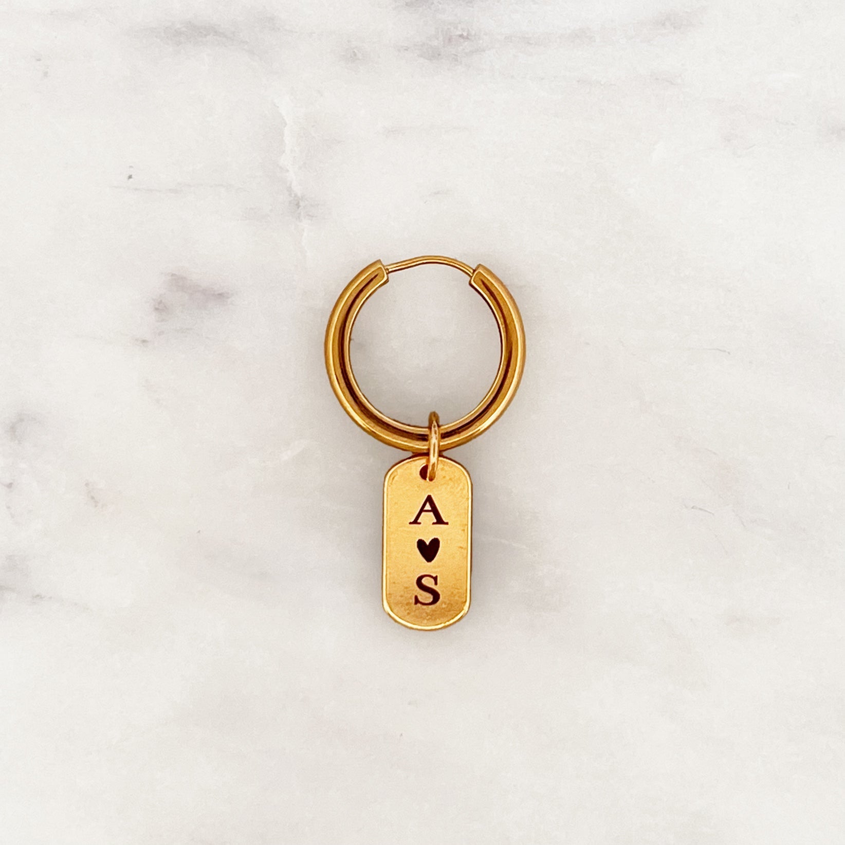 Hoop Engrave Tag Large - ByNouck Jewelry