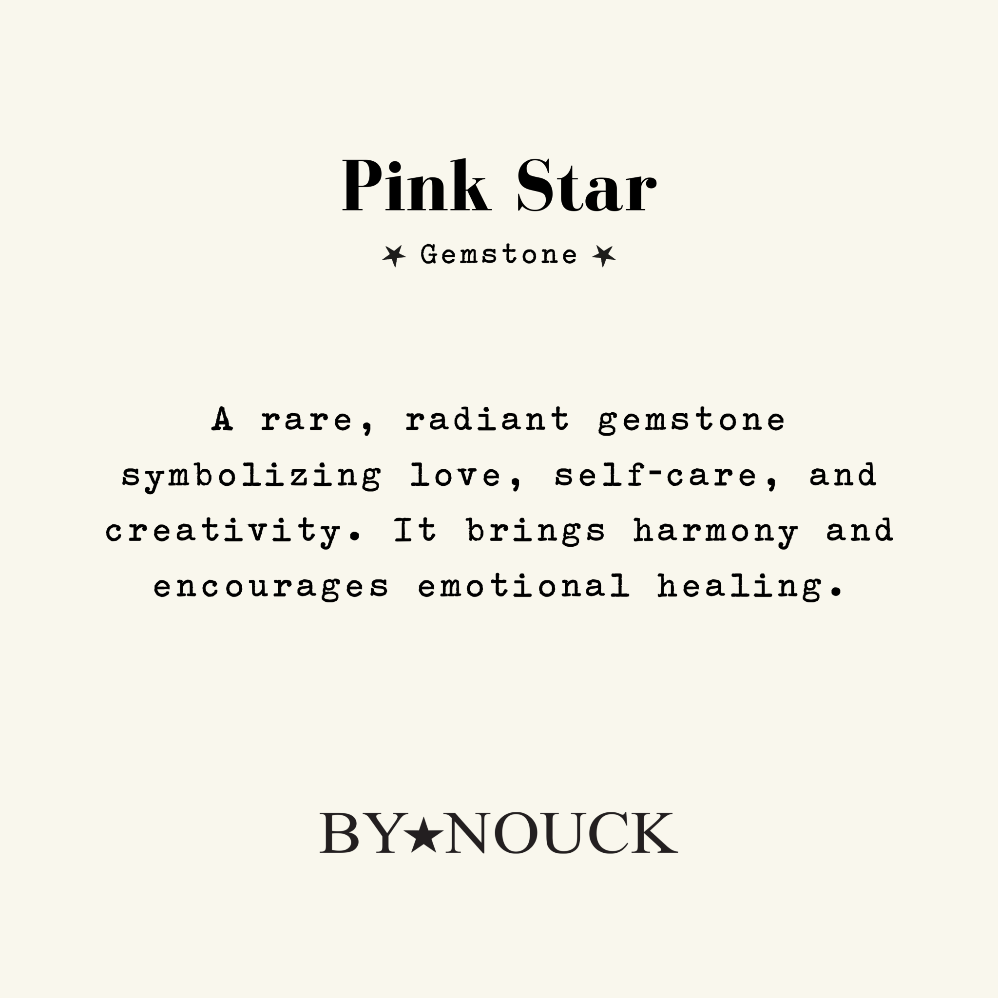 Hoop Pink Star Oval - ByNouck Jewelry