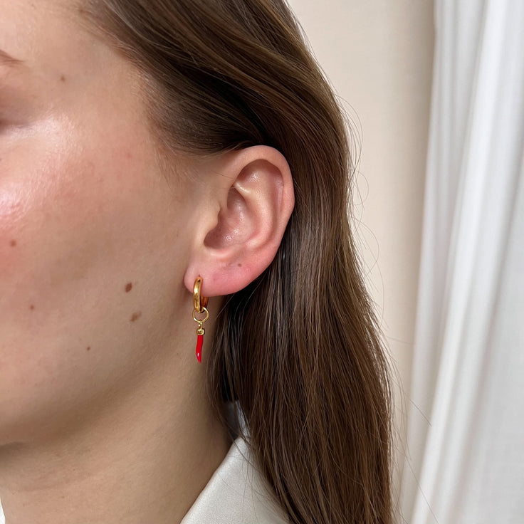 Hoop Red Chili - ByNouck Jewelry
