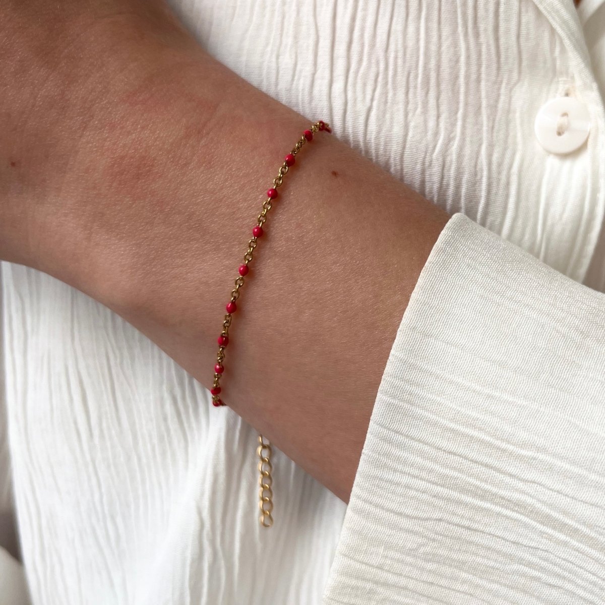 Hot Pink Dots Bracelet - ByNouck Jewelry