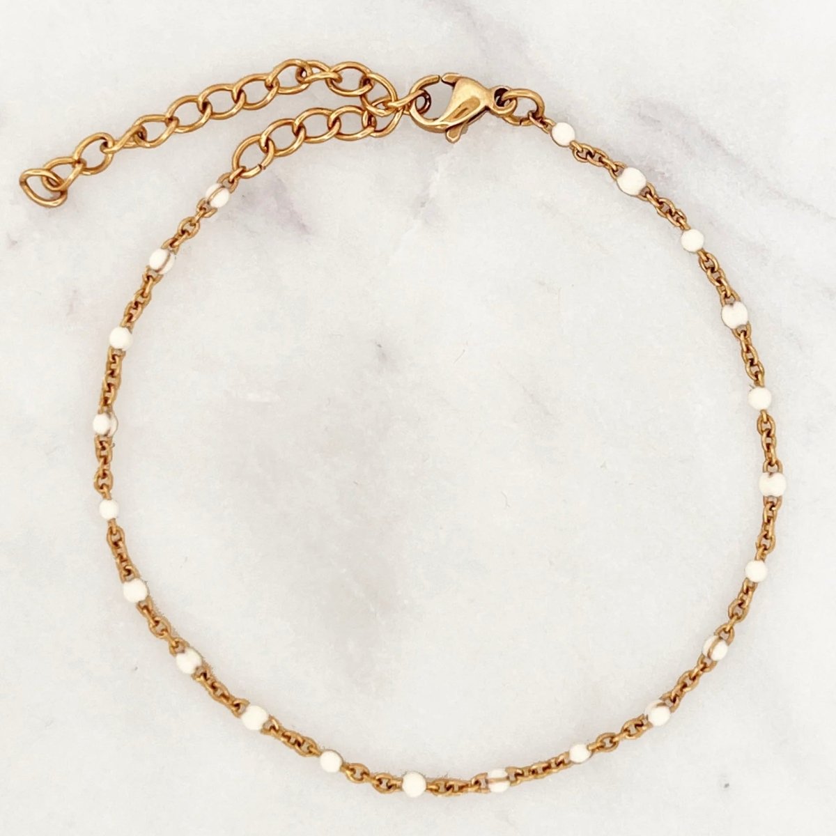 Ivory Dots Anklet - ByNouck Jewelry