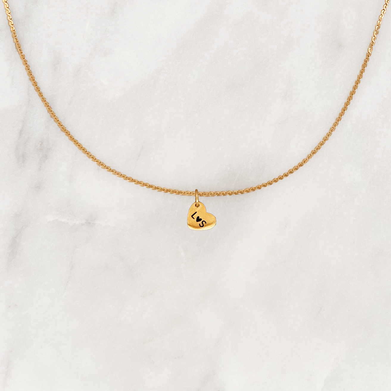 Necklace Engrave Heart - ByNouck Jewelry