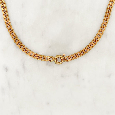 Necklace Flat Curb Chain - ByNouck Jewelry