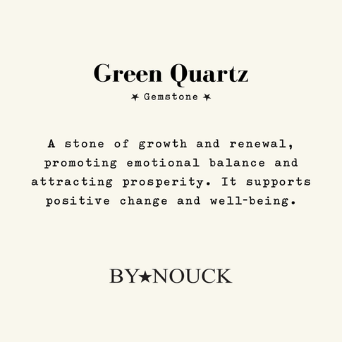 Necklace Green Quartz Baguette - ByNouck Jewelry