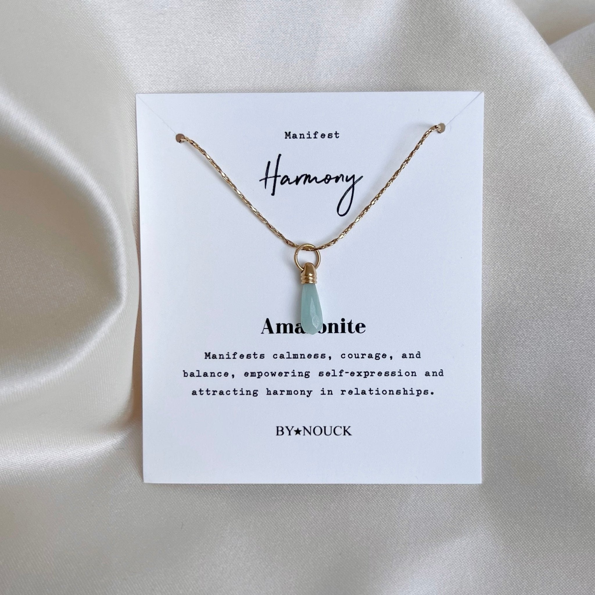 Necklace Manifest Stone Amazonite - ByNouck Jewelry