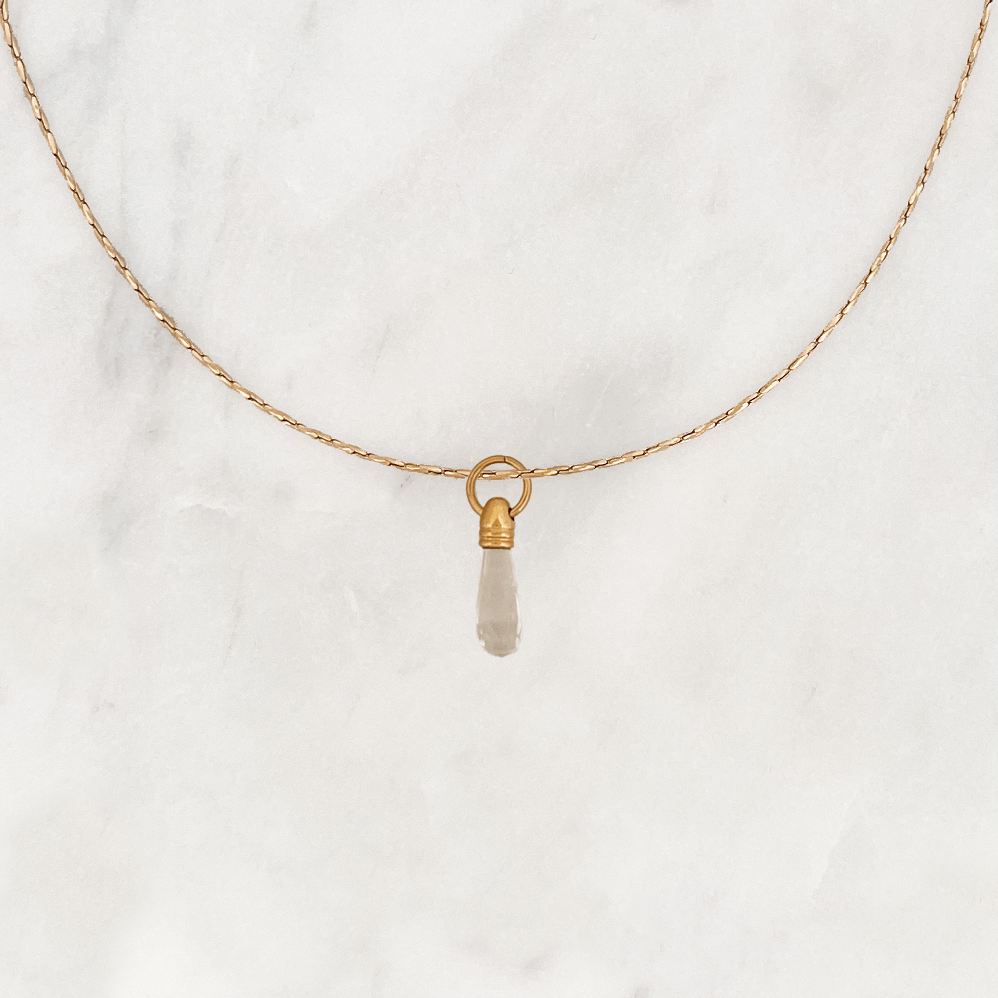 Necklace Manifest Stone Clear Quartz - ByNouck Jewelry