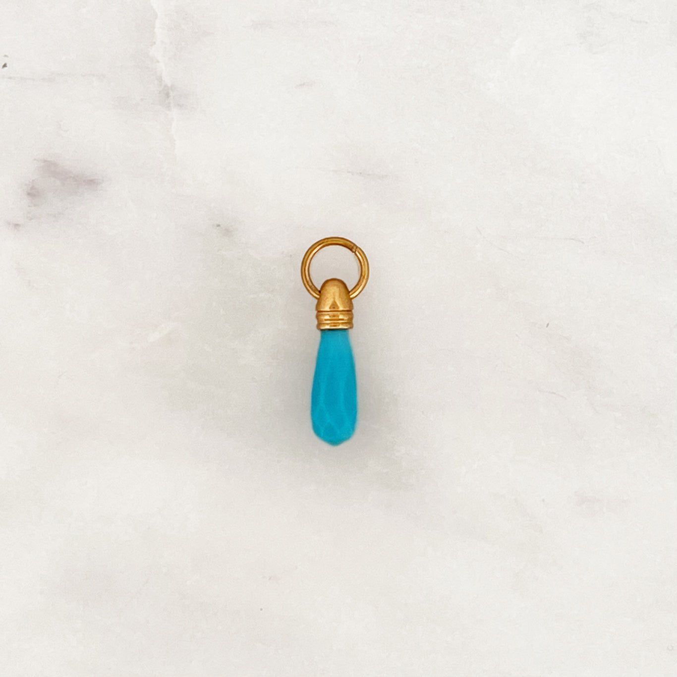 Necklace Manifest Stone Turquoise + initial - ByNouck Jewelry