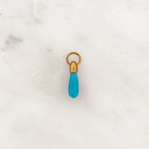 Necklace Manifest Stone Turquoise + initial - ByNouck Jewelry