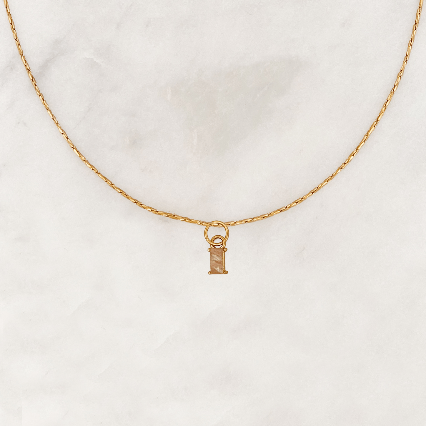 Necklace Pink Star Baguette - ByNouck Jewelry