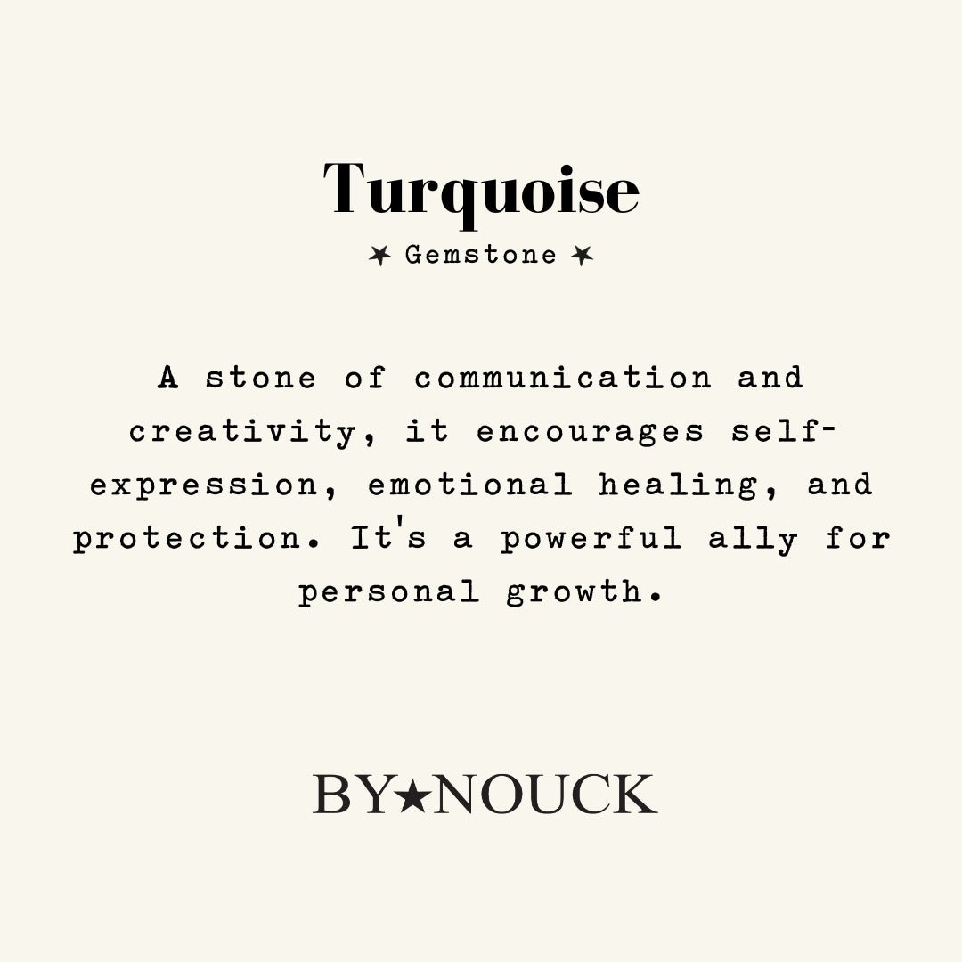 Necklace Turquoise Stone Baguette - ByNouck Jewelry